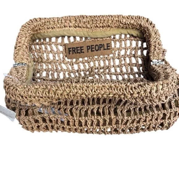 FREE PEOPLE Sand Bound Clutch in Tan NWT $58, Sold out - Picture 3 of 5